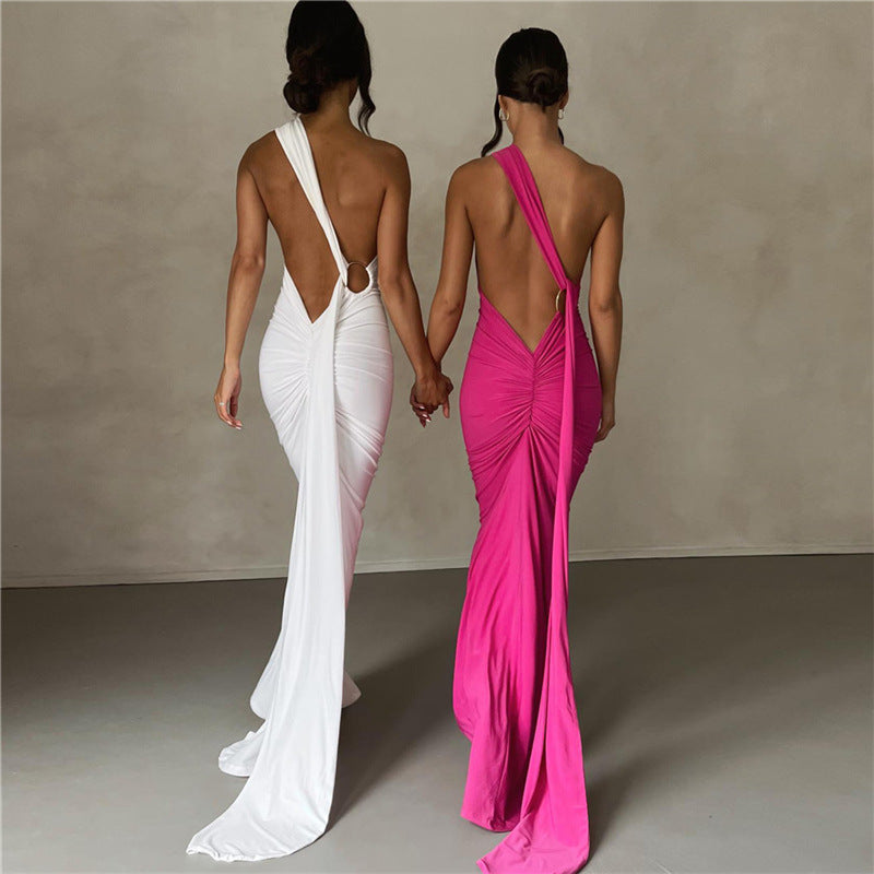 Abiti da Donna Estate Abbigliamento Femminile Sexy Senza Schienale con Bretelle a Triangolo Tubino Aderente Vestito da Sera per Donna