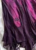 Vintage Neckholder Lila Perlen Chiffon Meerjungfrau Ballkleid Langes Festliches Abendkleid Y7503