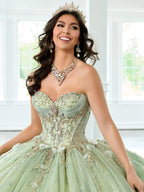 Popular fora do ombro quinceanera vestido 2025 encantador 3d flor vestido de festa brilhante sem mangas sem alças vestido de festa 16 personalizado