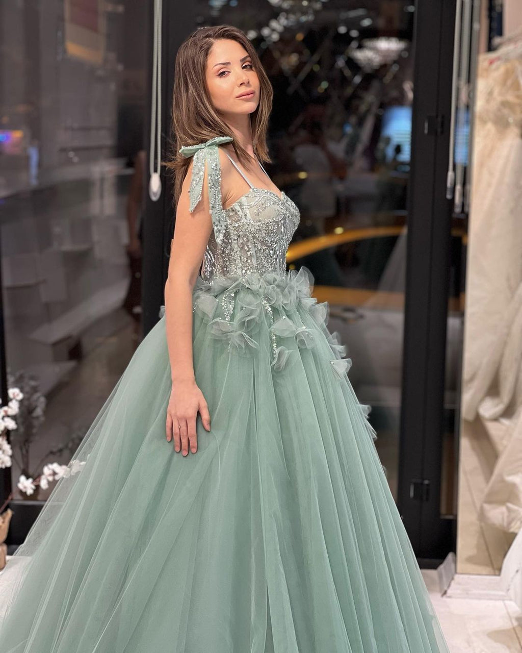 Fabulous Floor Length Sweetheart Sleeveless A-Line Tulle Wedding Dress with Sequins