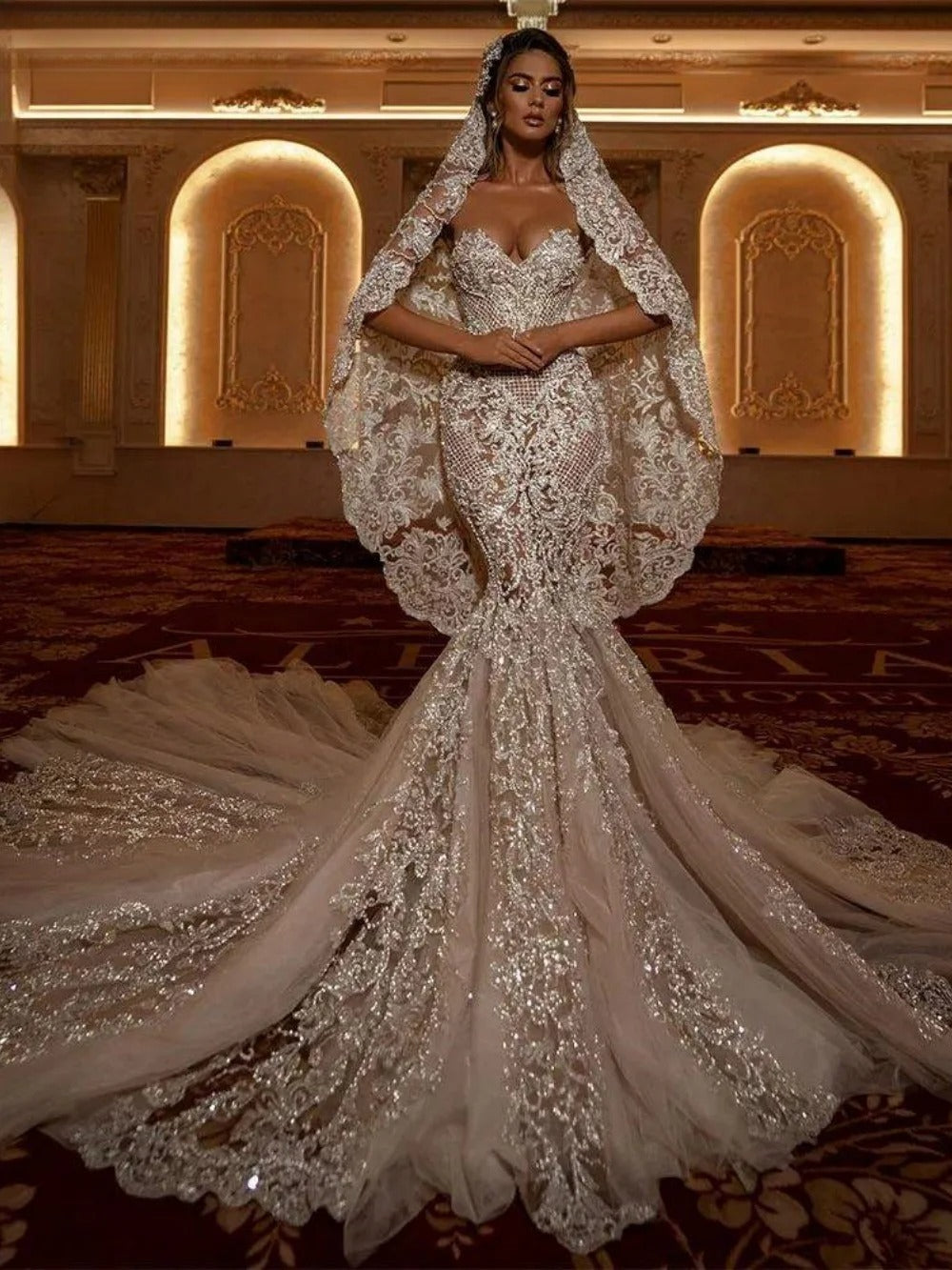 Sexy querida vestido de casamento 2025 elegante sereia vestido de noiva encantador rendas sem mangas até o chão vestido personalizado