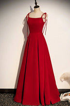 Robe de bal longue simple en velours coupe trapèze robe de soirée s70