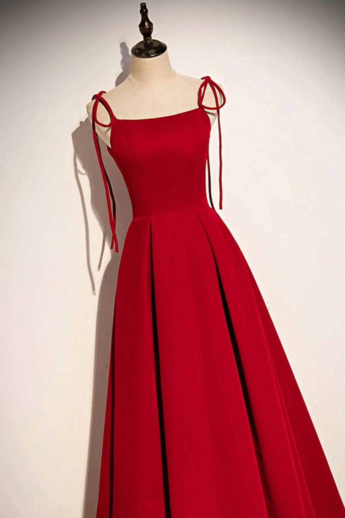 Robe de bal longue simple en velours coupe trapèze robe de soirée s70