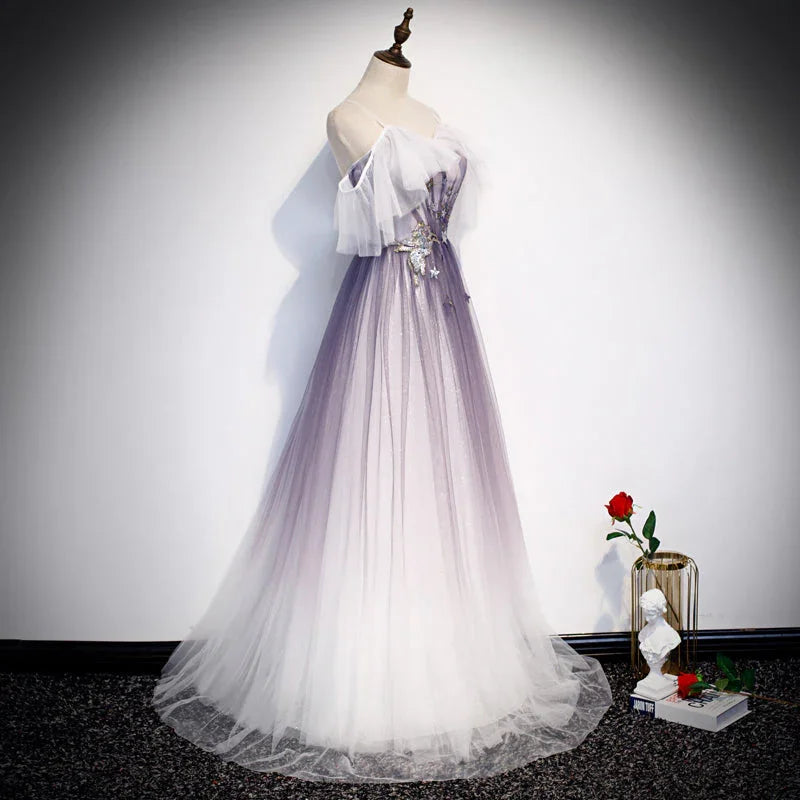 Stylish tulle long prom dress evening dress s100