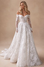 RoyceBridal Sweetheart A Line Wedding Dress 2025 Tulle Court Train Bridal Gown Customized suknia ślubnaفساتين حفلات