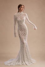 VeraNova Ethereal Boho A Line Wedding Dresses Off Shoulder Sexy Side Slit Bridal Dress Tulle Lace Appliques Bride Customized