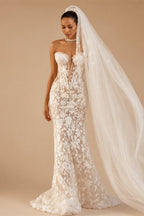 Sparkling Beaded Lace Appliques Wedding Dress Charming Sweetheart Neck Bridal Gown Customized Dreamy Mermaid Dresses For Bride