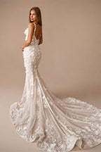 Aedmgh Mermaid Vintage Wedding Dresses Sweetheart Sleeveless Vestido De Novia Lace Beaded Flowers Sexy Custom Made Bridal Gown