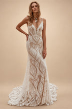 Willowby Bohemian Lace Wedding Dress Real Photo