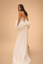Sexy Plunging Strapless Mermaid Wedding Dresses  ZP022