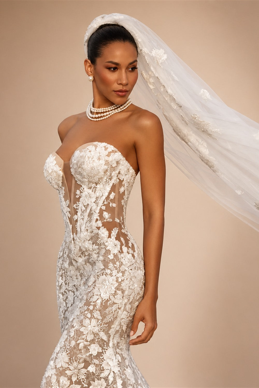 Sparkling Beaded Lace Appliques Wedding Dress Charming Sweetheart Neck Bridal Gown Customized Dreamy Mermaid Dresses For Bride