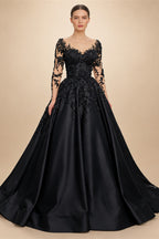 Black Luxury Gothic Wedding Dress Bridal Gown Heavy Beading  ZP199