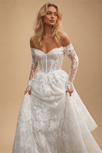 RoyceBridal Sweetheart A Line Wedding Dress 2025 Tulle Court Train Bridal Gown Customized suknia ślubnaفساتين حفلات