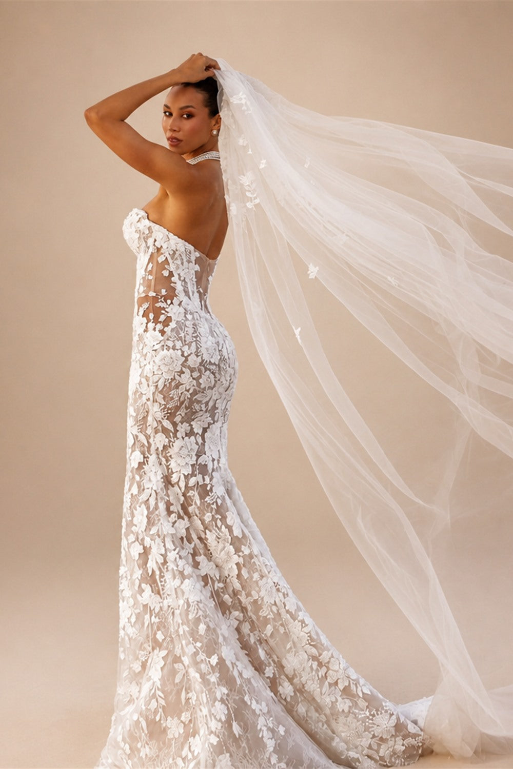 Sparkling Beaded Lace Appliques Wedding Dress Charming Sweetheart Neck Bridal Gown Customized Dreamy Mermaid Dresses For Bride