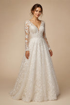 Vintage Square Neck Puff Long Sleeve Boho Wedding Dress Lace Applique Tulle A Line Bridal Gowns Tiered Wedding Gowns Customized