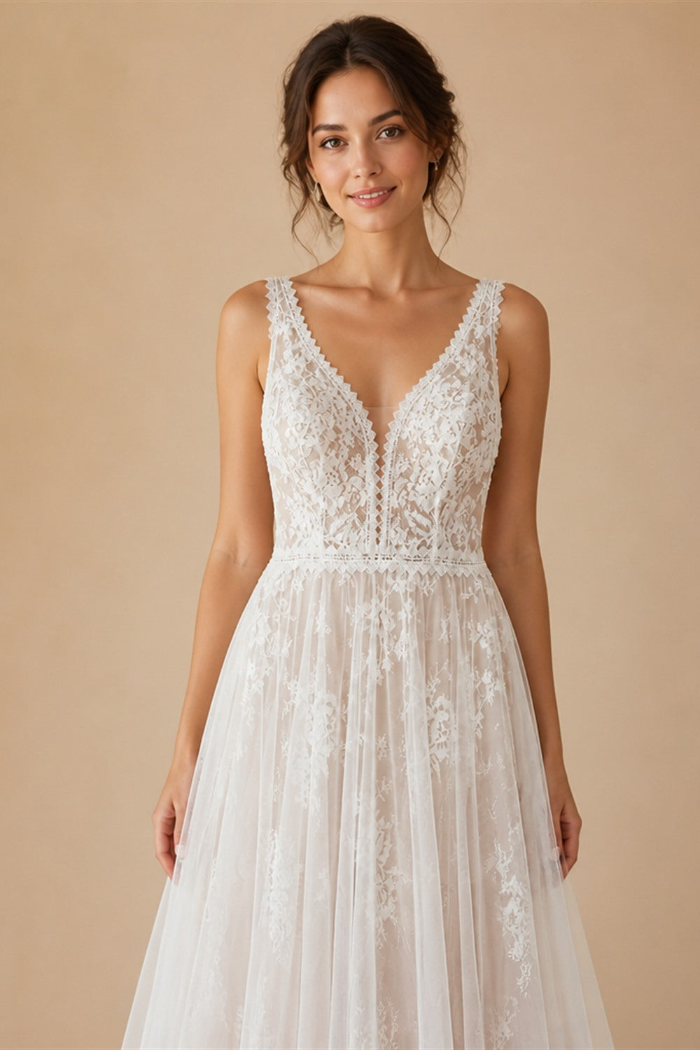 Boheme V Neck Lace Boho Wedding Dress Backless 2025 Robe Mariee Civil Wedding Gowns for Bridal Vestidos de Nova Beach Customized