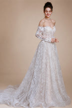 SL-9534 Customized SuLi Lace Wedding Dress For Women Long Sleeve Brides Robe De Mariee Custom Made Wedding Gowns