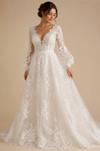 Elegant Ivory Sweetheart Neckline Sheer Lace Mermaid Wedding Dress with Veil ZP133