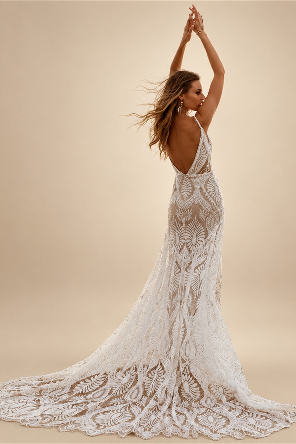 Willowby Bohemian Lace Wedding Dress Real Photo