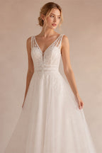 RoyceBridal Long Sleeve Floral Lace Mermaid Wedding Dress V Neck Front Slit Full Lace Back Chapel Train Bridal Gown Customized