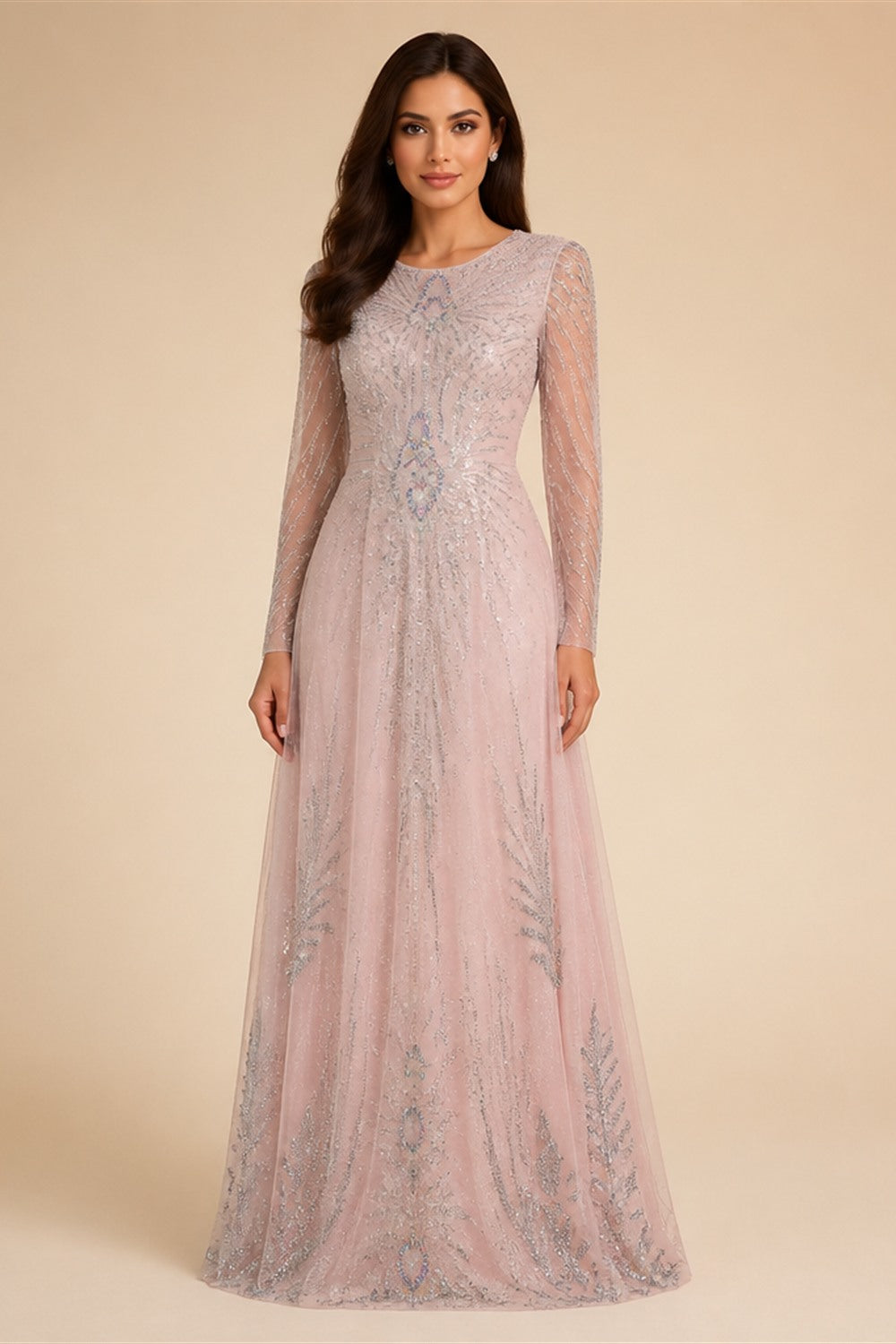 Luxury Embroidery Puff Sleeve Ball Gown Wedding Dress ZP156
