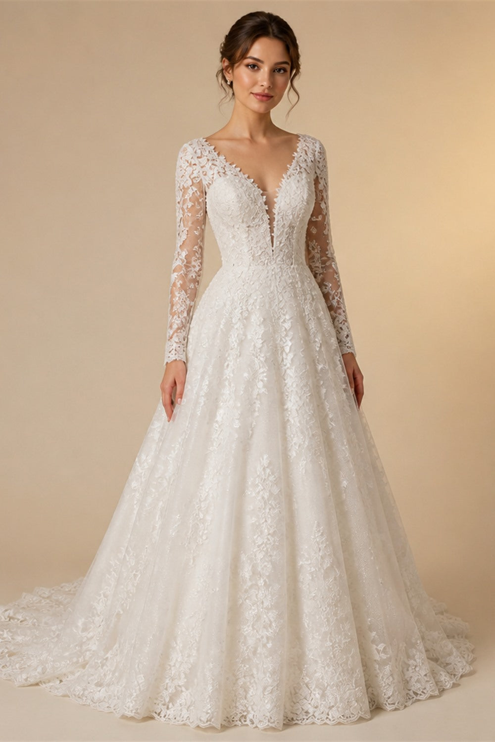 Simple Boho Wedding Dress Customized Robe Longue Vintage Lace Chiffon Long Wedding Dresses Chic Bridal Gowns