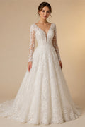 Simple Boho Wedding Dress Customized Robe Longue Vintage Lace Chiffon Long Wedding Dresses Chic Bridal Gowns