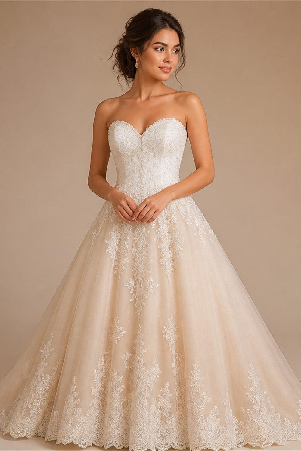 Vintage Square Neck Puff Long Sleeve Boho Wedding Dress Lace Applique Tulle A Line Bridal Gowns Tiered Wedding Gowns Customized
