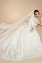 Luxury High Neck Lace Wedding Dress ZP182