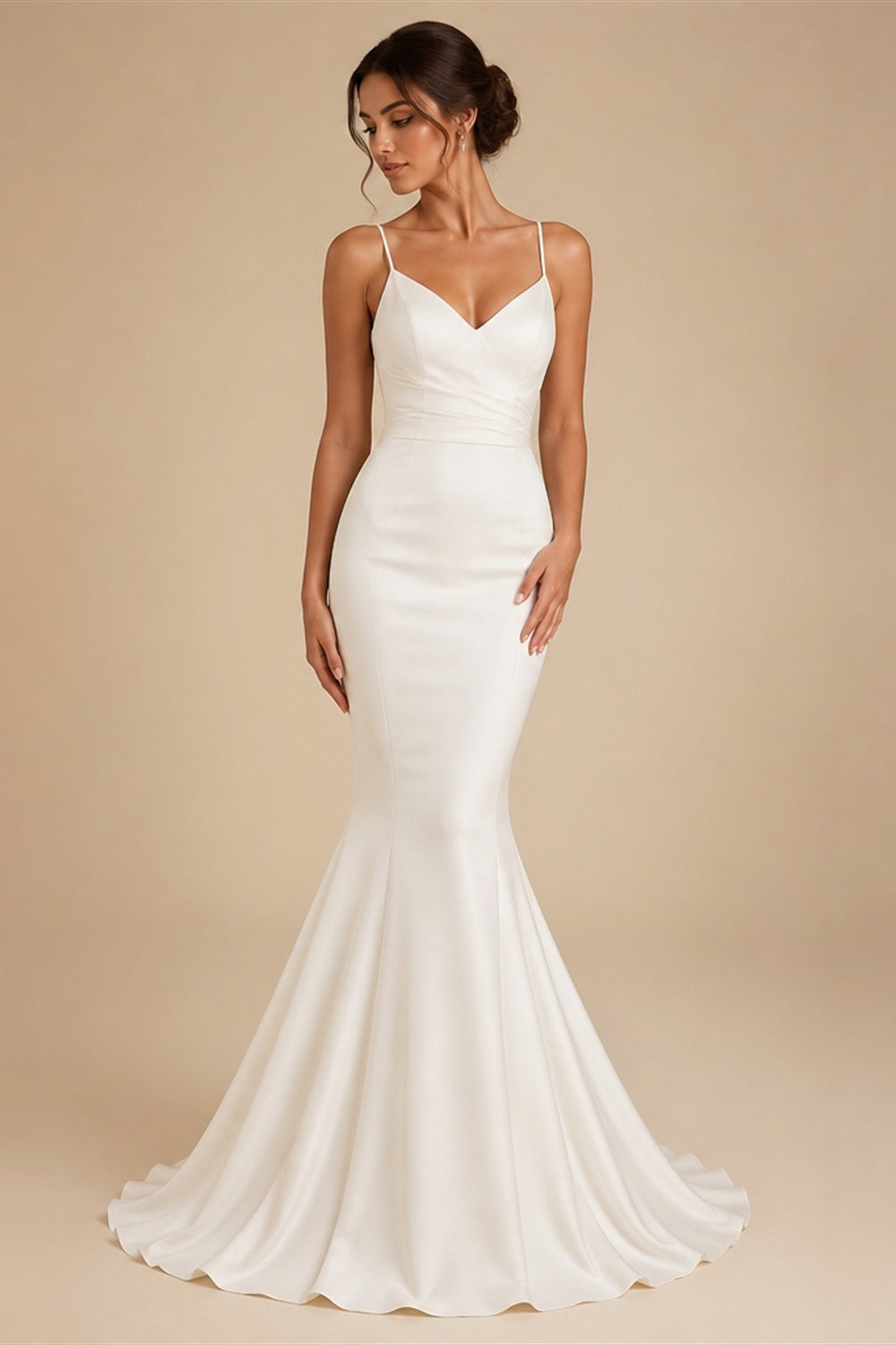 Classic Satin Strapless Sleeveless Bow Pleat A-Line Wedding Dresses Sweetheart Ball Gown Customized