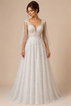 Sparkly Embroidery Beaded Lace Wedding Dress Sexy Deep V-neck Spaghetti Straps Bridal Gown Customized Mermaid Dresses For Bride