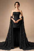 Strapless Corset Wedding Dresses with High-Low Lace Train ZP025