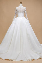 Classic Long Sleeve Lace Ball Gown Wedding Dress ZP180