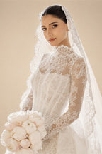 Luxury High Neck Lace Wedding Dress ZP182