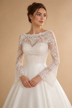 Classic Long Sleeve Lace Ball Gown Wedding Dress ZP180