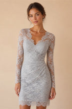 White Lace Mermaid Wedding Dress Off the Shoulder with Detachable Train and Long Sleeves ZP014