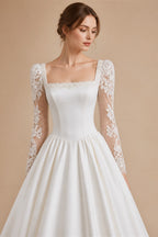 Classic Long Sleeve Lace Ball Gown Wedding Dress ZP180