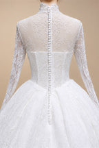Luxury High Neck Lace Wedding Dress ZP182