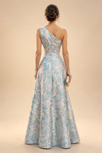 Sheath Floral Jacquard Off Shoulder Mother of the Bride & Groom Dresses with Flower (SHI22500777)