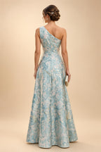 Jacquard A-Line/Princess V-Neck Floor-Length Mother of the Bride & Groom Dresses with Belt (SHI22500943)