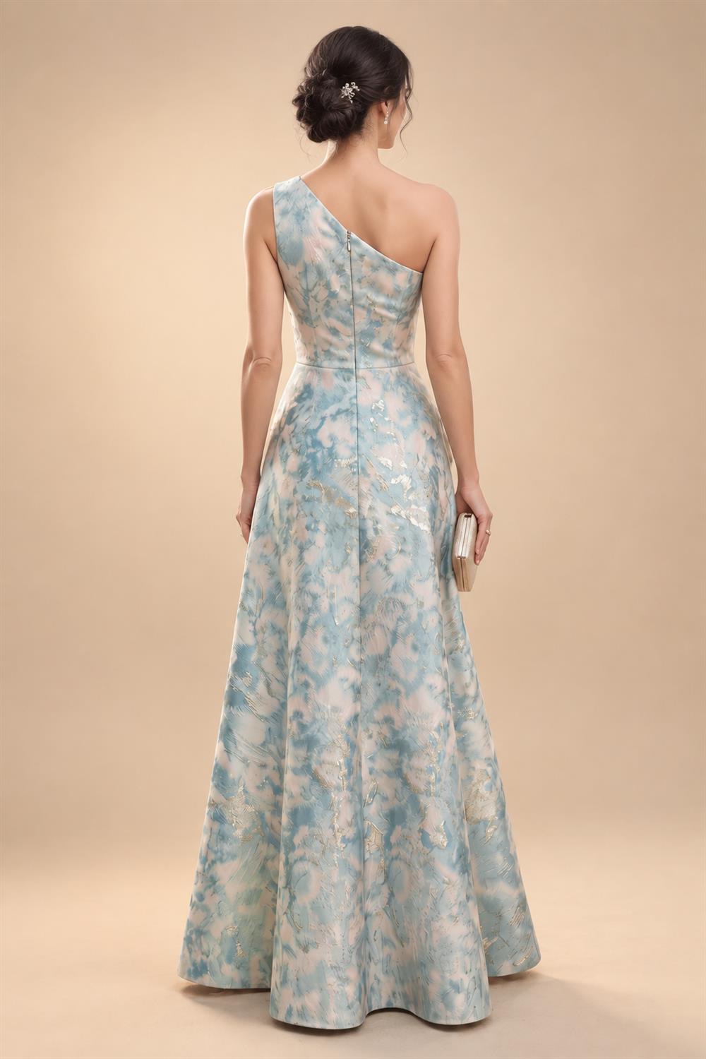 A-Line/Princess Off Shoulder Chiffon Floor-Length Mother of the Bride & Groom Dresses with Ruched Waist & Slit (SHI22501619)
