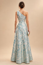 Floral Print Sheath/Column Scoop Neck Floor-Length Mother of the Bride & Groom Dresses with Ruched Waist (SHI22501153)