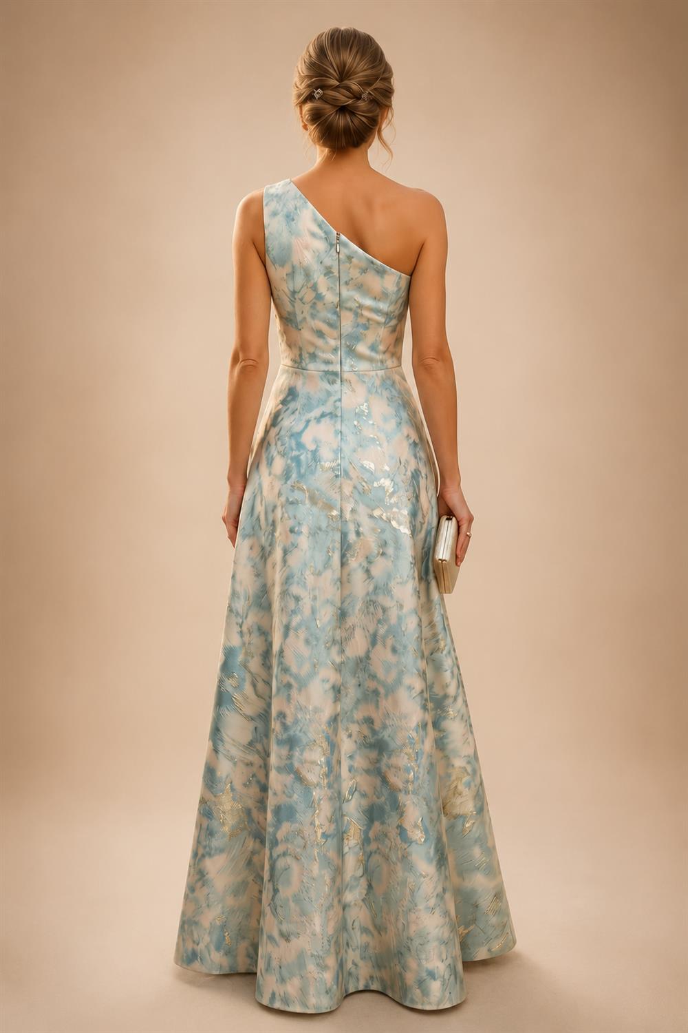 Sequin Floral Sheath/Column V-Neck Floor-Length Mother of the Bride & Groom Dresses with Ruched Waist (SHI22501219)