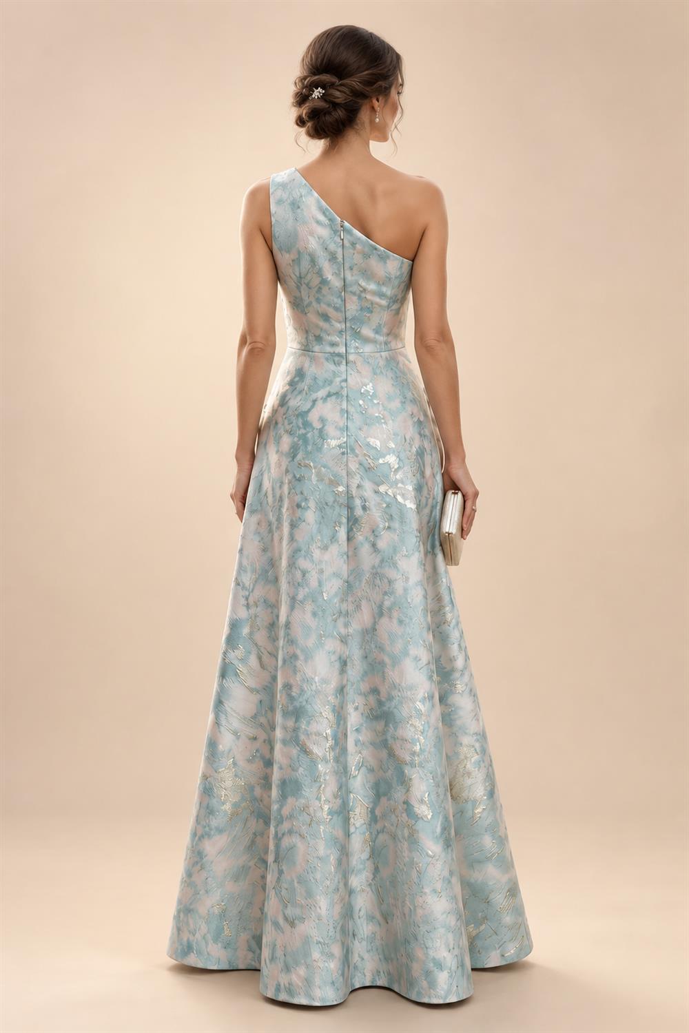 A-Line/Princess Off Shoulder Chiffon Floor-Length Mother of the Bride & Groom Dresses with Sequin, Lace Appliques & Pleats (SHI22501662)