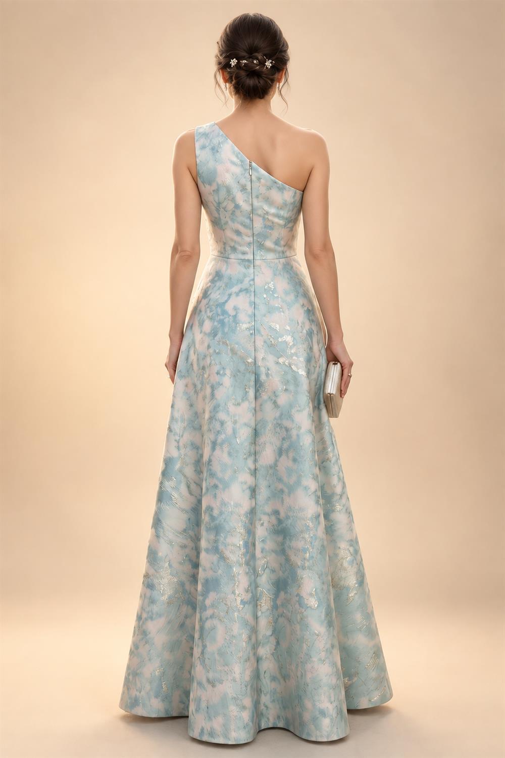 Sheath Satin Tea-Length Mother of the Bride & Groom Dresses with 3/4 Bell Sleeves & Crystal Embellished Belt (SHI22500471)