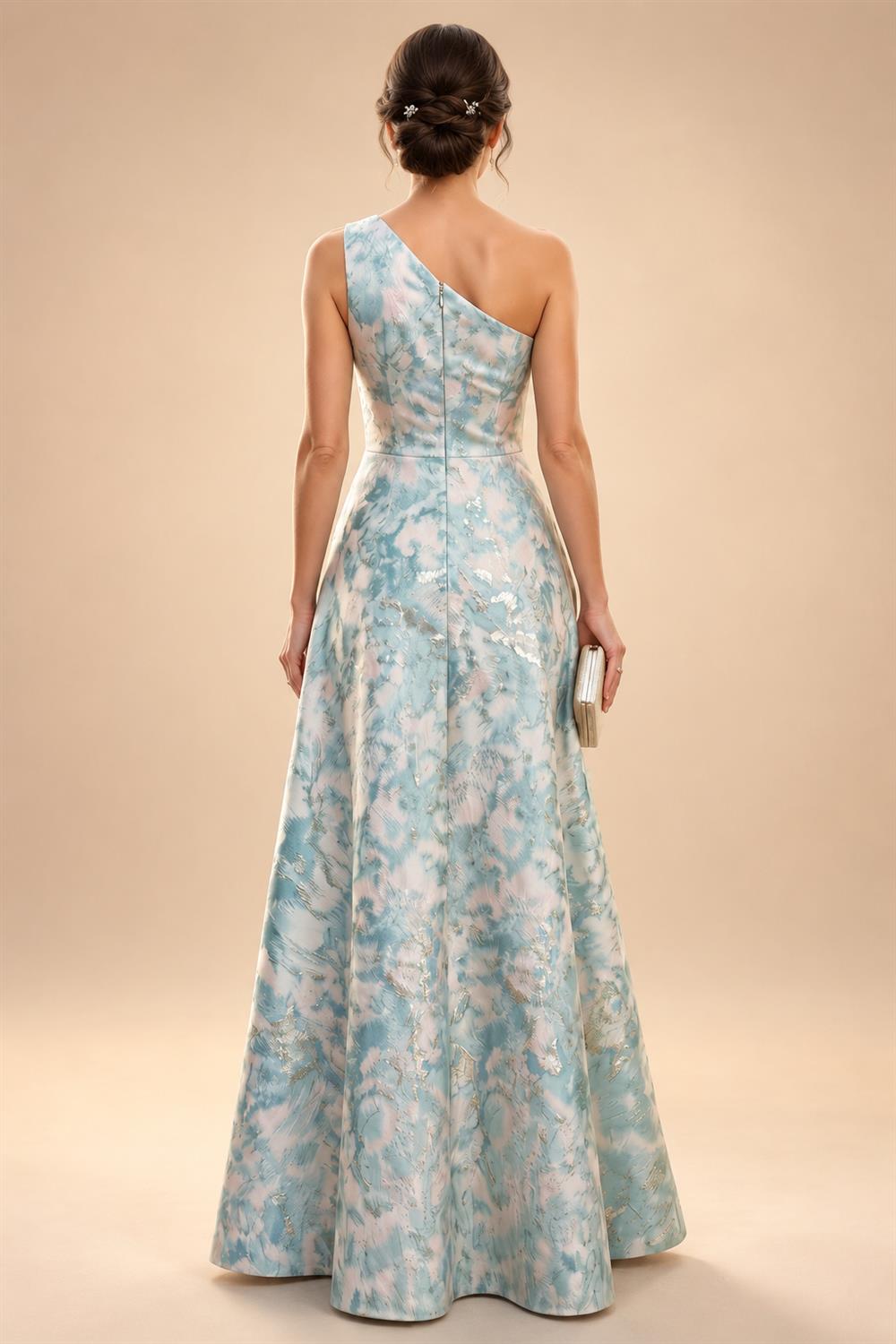 A-Line/Princess V-Neck Chiffon Floor-Length Mother of the Bride & Groom Dresses with Lace Appliques & Ruffles (SHI22501563)