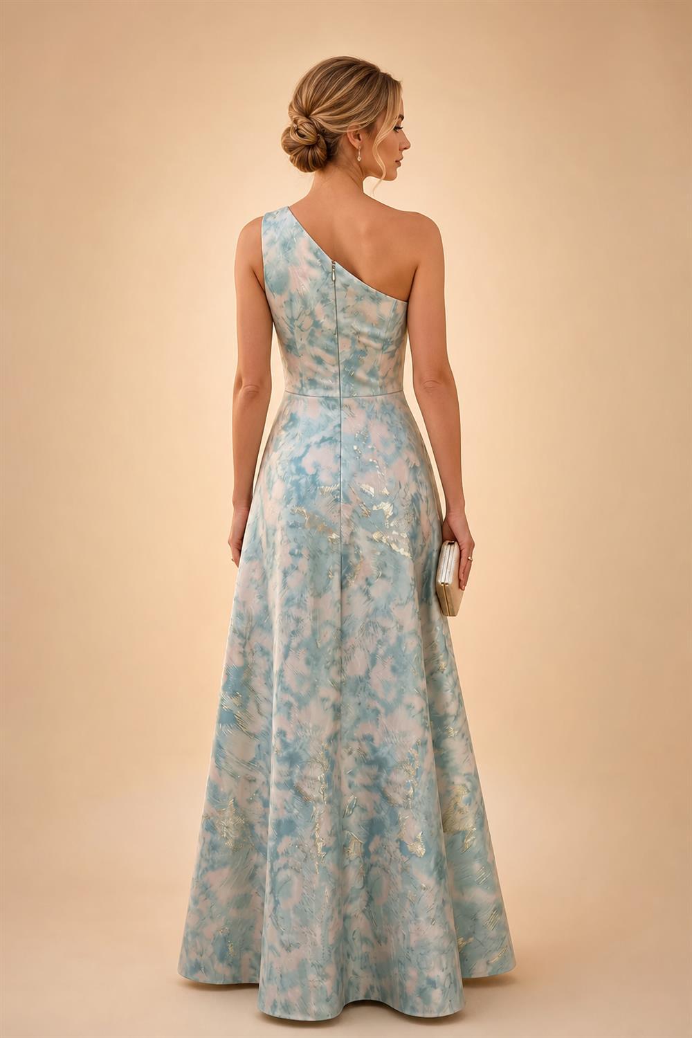 A-Line/Princess V-Neck Chiffon Floor-Length Mother of the Bride & Groom Dresses with Lace Appliques, Sequin & Ruffles (SHI22501608)