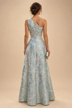 Cape Sleeve Floral Jacquard Satin Tea-Length Ruched Mother of the Bride Dresses 2 Piece (SHIA22500528)