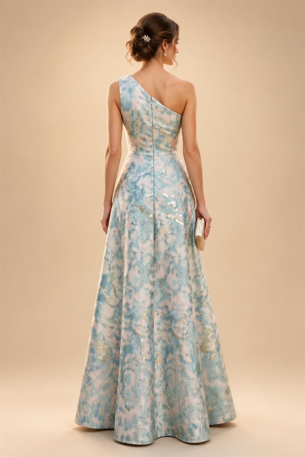 Satin Scoop Neck Mother of the Bride & Groom Dresses with 3D Flower (SHI22500338)