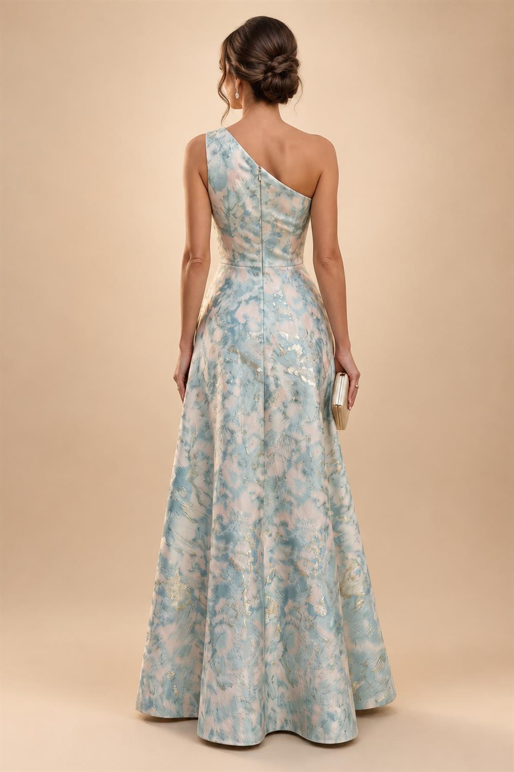 Sheath Chiffon Cape Sleeves Maxi Mother of the Bride & Groom Dresses with Ruched Waist (SHI22500727)